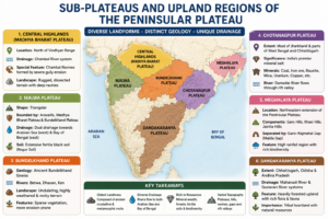 Major Plateaus of the Peninsular Region