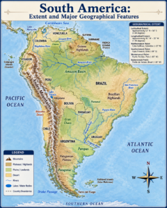 South America: Extent and Major Geographical Features