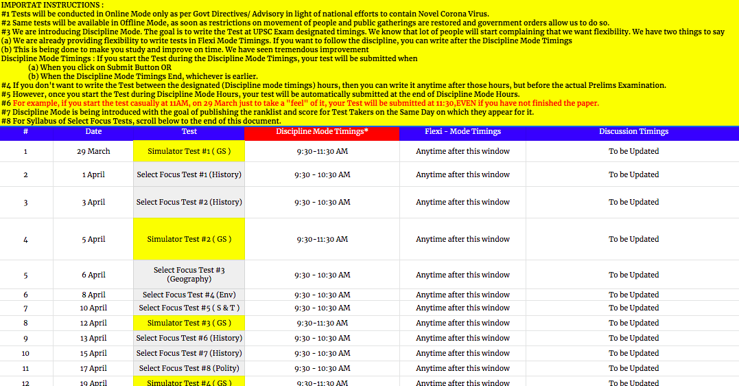 Simulator Test Series Countdown To Prelims 2020 Schedule Starts 