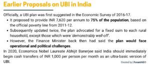 Earlier Proposals on UBI