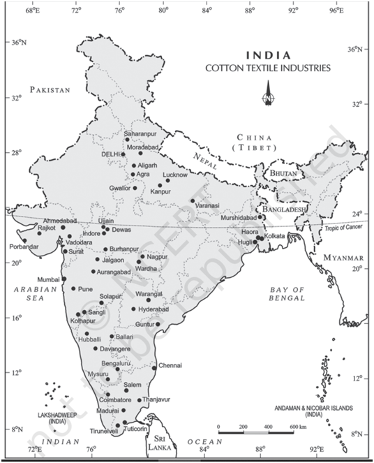 Which of the following pair/pairs is/are correctly matched? Cotton Textile Industry State 1