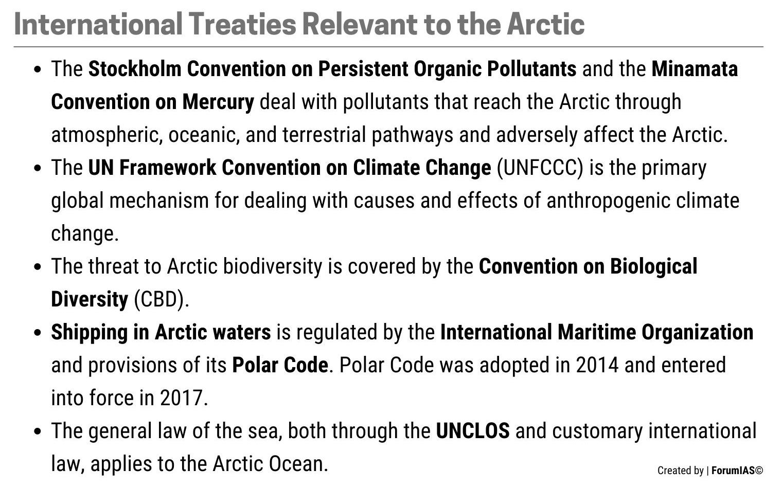 International Treaties Relevant to the Arctic