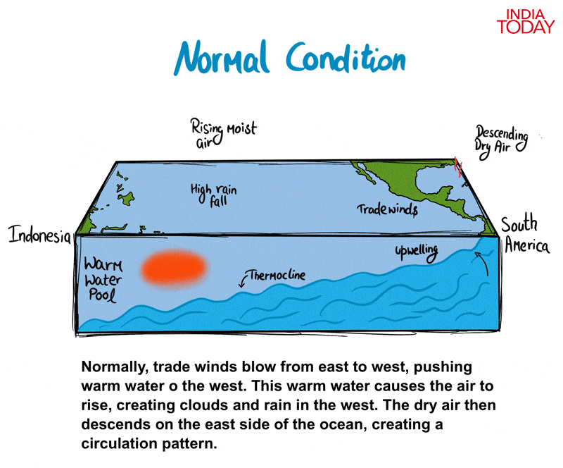 El Nino Concept and impacts - Normal condition