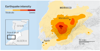 Morocco Earthquake zone