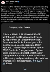 Cell Broad Alert System