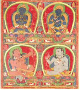 Tibetian painting virupa and kanha