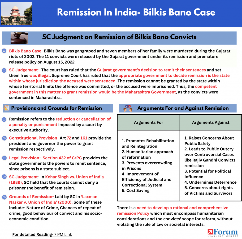 Remission In India- Bilkis Bano Case
