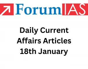 Daily Current Affairs Articles 18th January