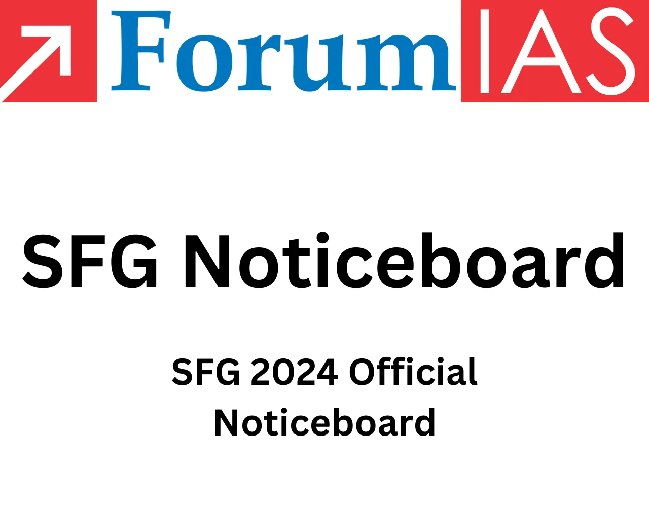SFG Noticeboard