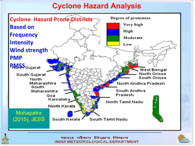 Cyclone prone regions