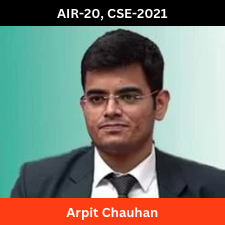 Arpit Chauhan | AIR-20 | CSE-2021