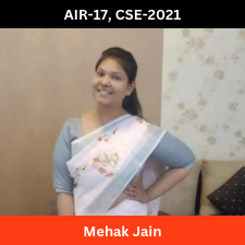 Meahk Jain | AIR-17 | CSE-2021