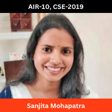 Sanjita Mohapatra | AIR-10 | CSE-2019