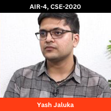 Yash Jaluka | AIR-4 | CSE-2020
