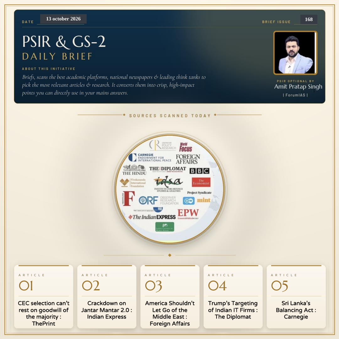 [Download] PSIR & GS2 Daily Brief- 13 – October – 2026 | PSIR Optional ...