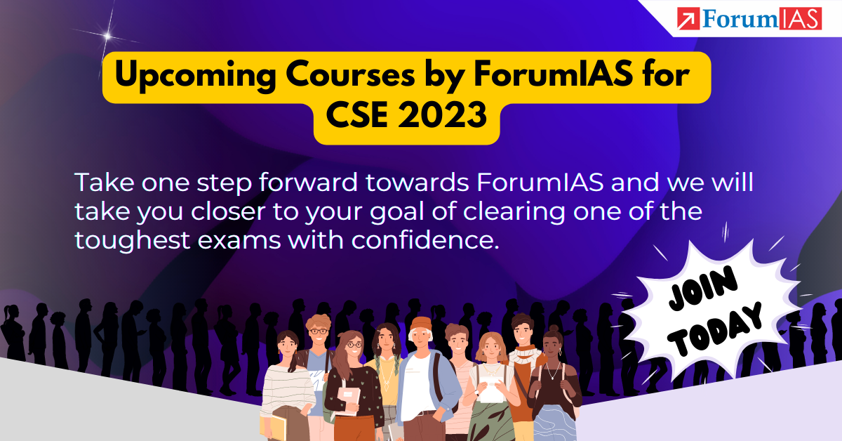 Schedule for Courses by ForumIAS for CSE 2023/2024 ForumIAS