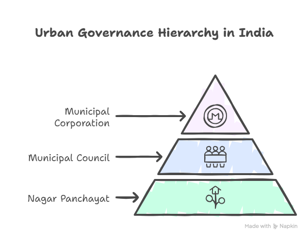 Three tier ULB in India